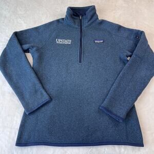 Patagonia better sweater women’s sz medium Blue Sherpa lined embroidered Logo
